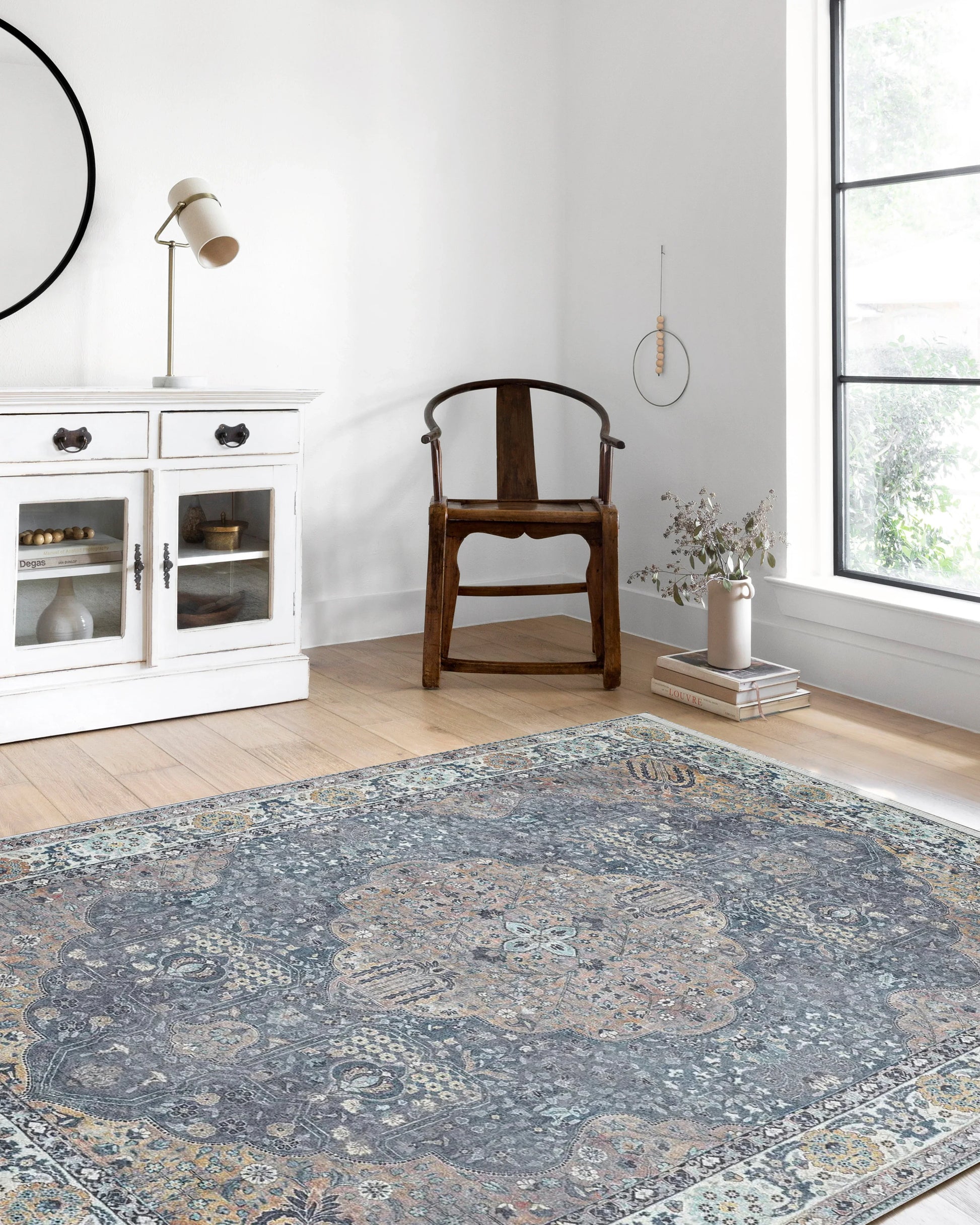 Soho Madalyon Desenli Bej Geleneksel Oryantal Doğu Halısı-Pera Halı