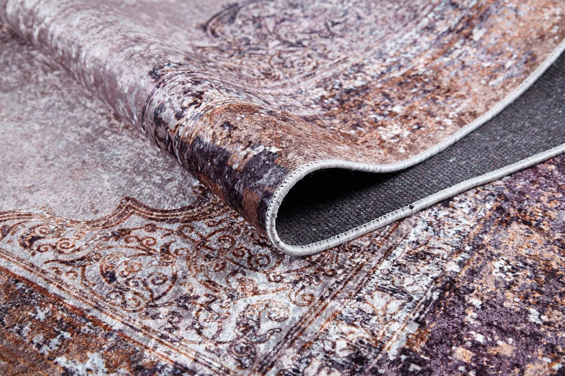 Soluk Pembe Krem Bej Geometrik Desenli Kilim Halı-Pera Halı