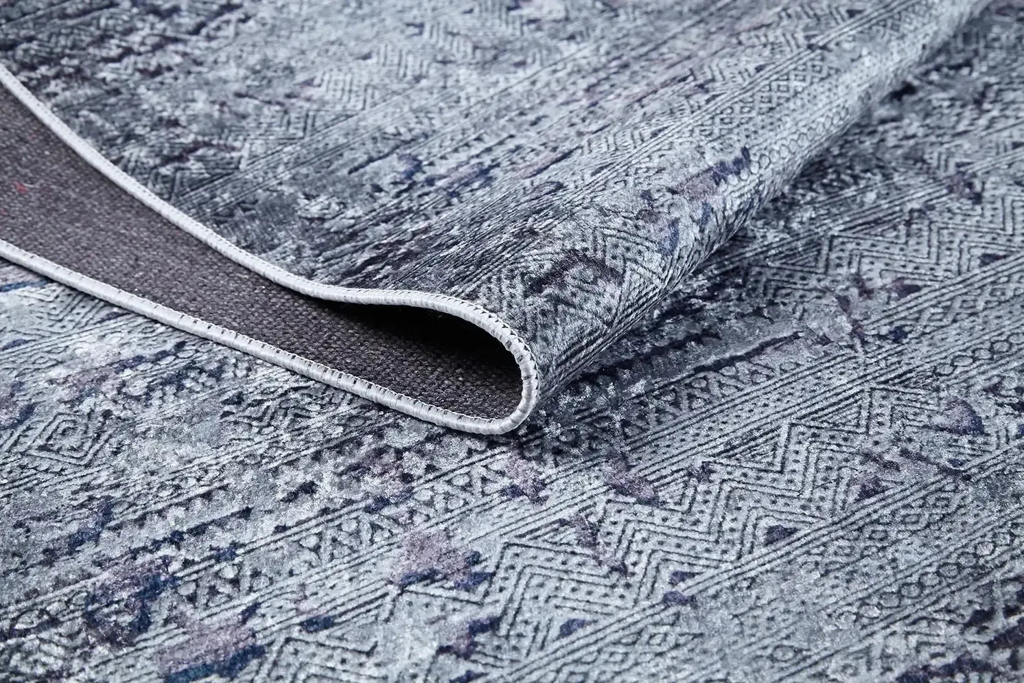 Ton Sür Ton Yıkanabilir Mavi Halı-Pera Halı