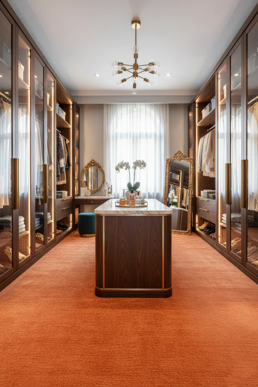 Turuncu Düz Yıkanabilir Antibakteriyel Halı-Pera Halı