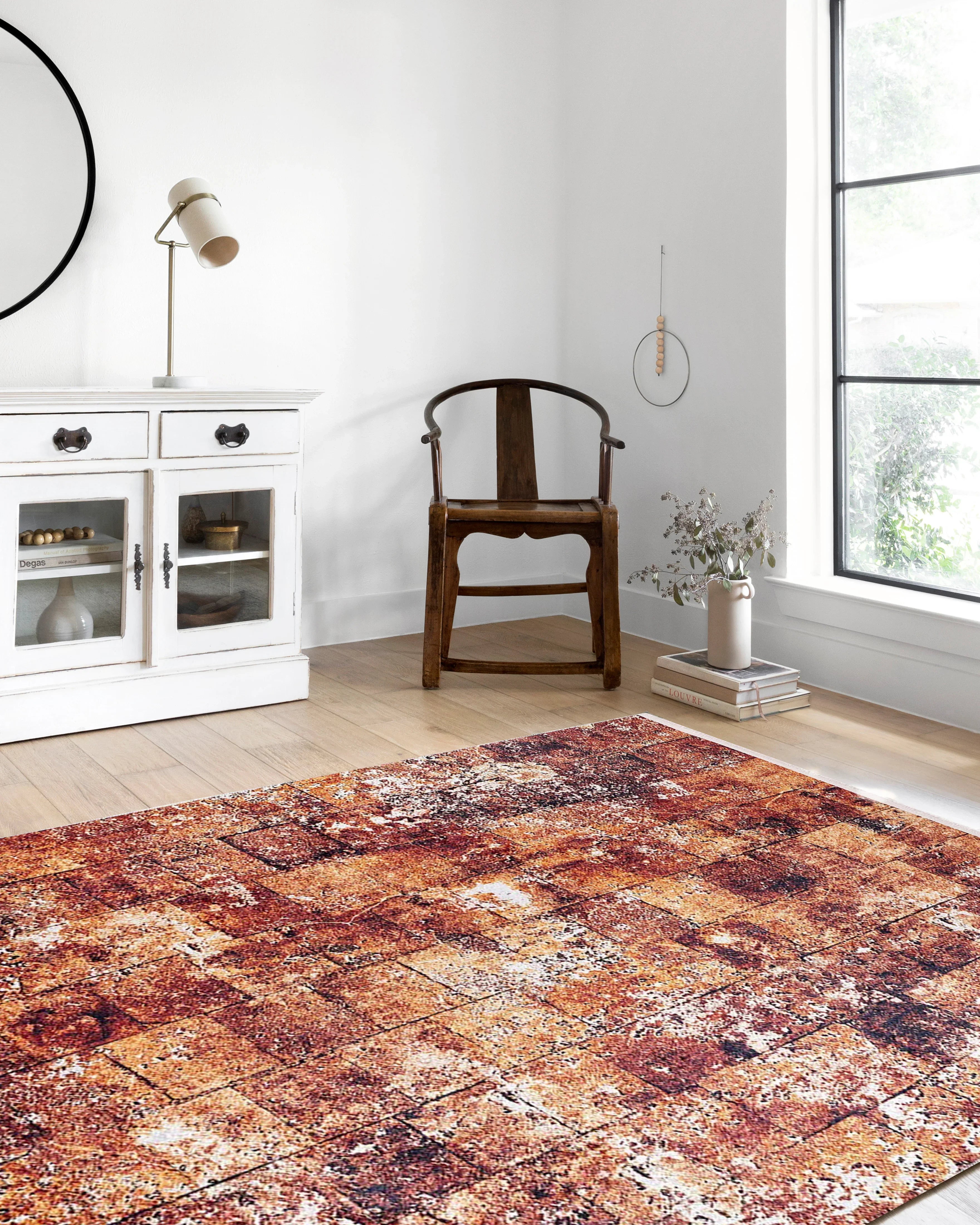 Turuncu Modern Halı-Pera Halı