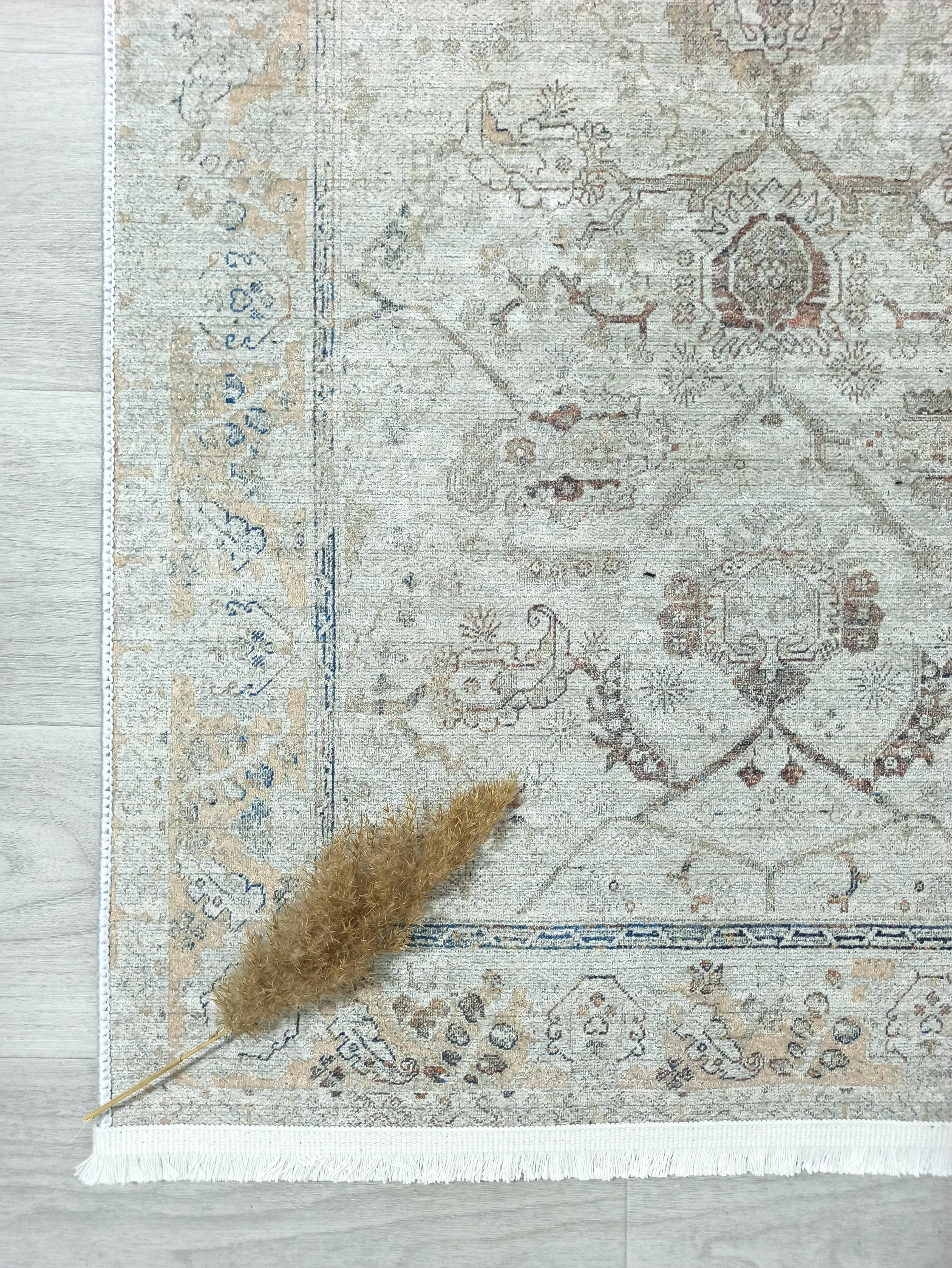 Uşak Doğal Bej Vintage Halı-Pera Halı