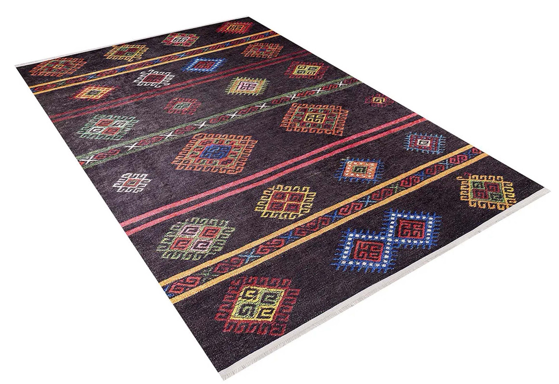 Uşak Koyu Kahverengi Kilim Halısı-Pera Halı