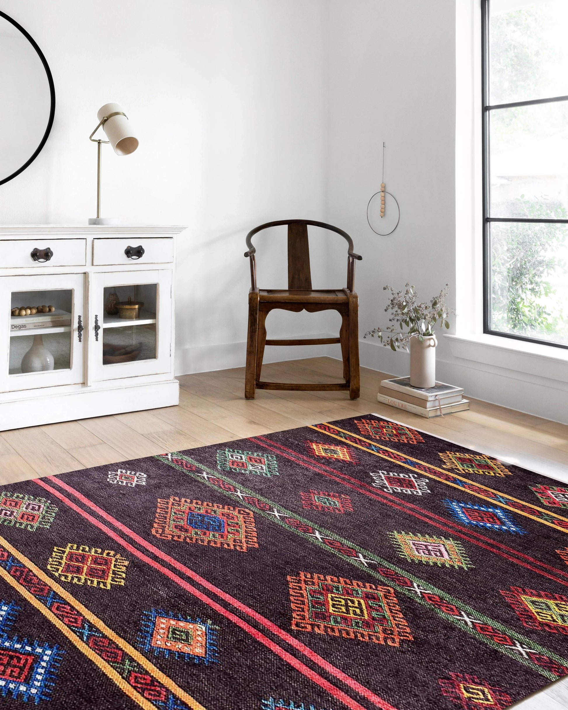 Uşak Koyu Kahverengi Kilim Halısı-Pera Halı