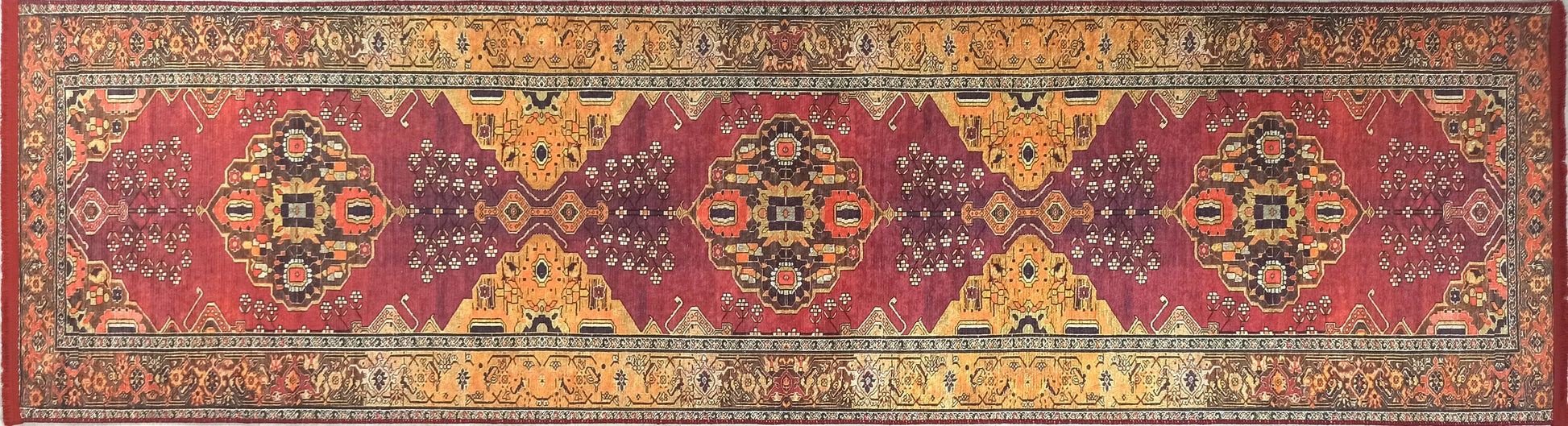 Uşak Koyu Kırmızı Bej Kilim Halı-Pera Halı