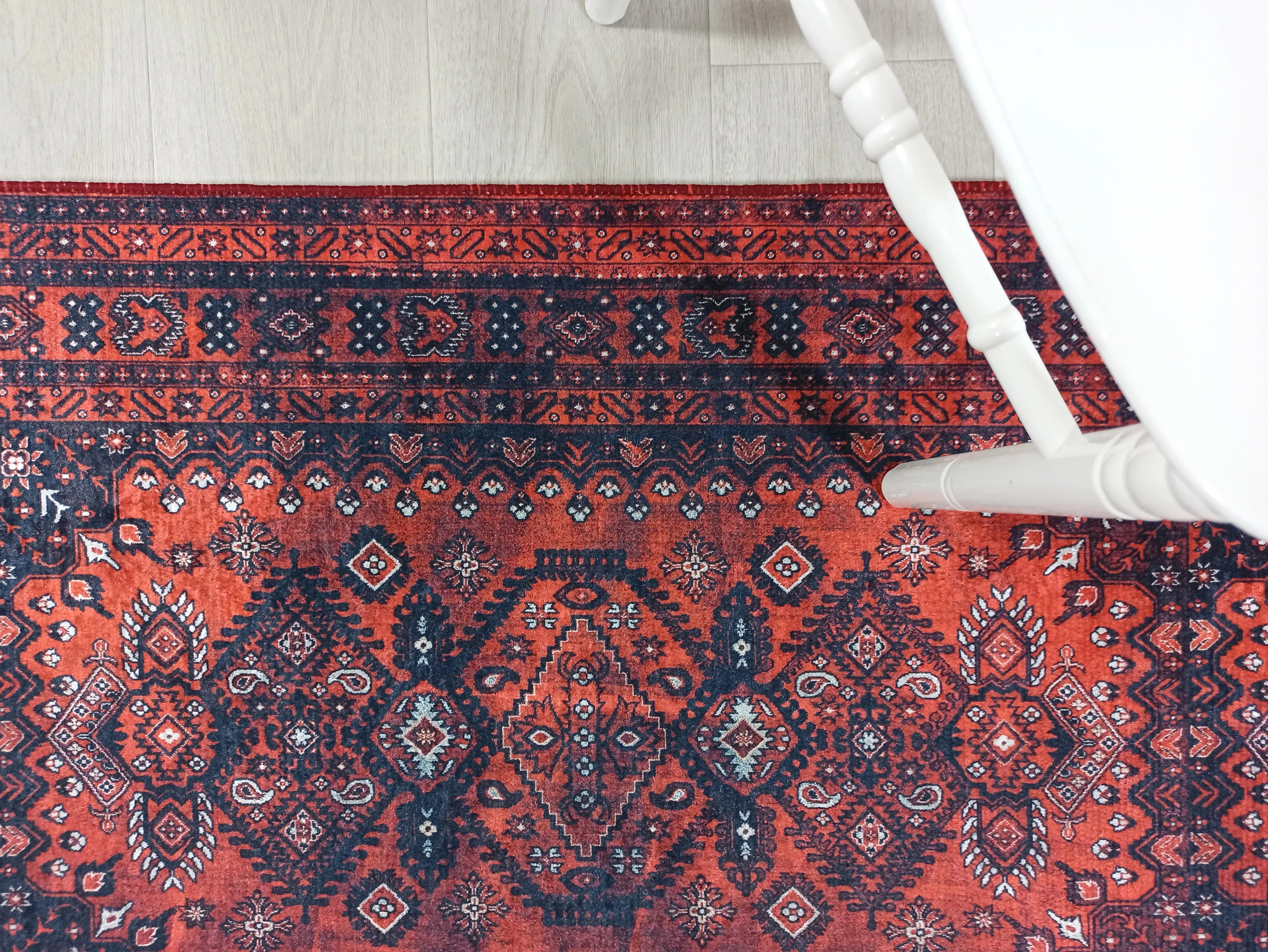 Uşak Madalyon Bordo Kızıl Halı-Pera Halı