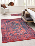 Uşak Madalyon Bordo Kızıl Halı-Pera Halı