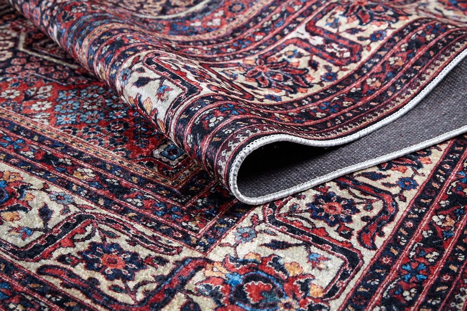 Uşak Tarzı Etnik Kırmızı Bej Halı-Pera Halı