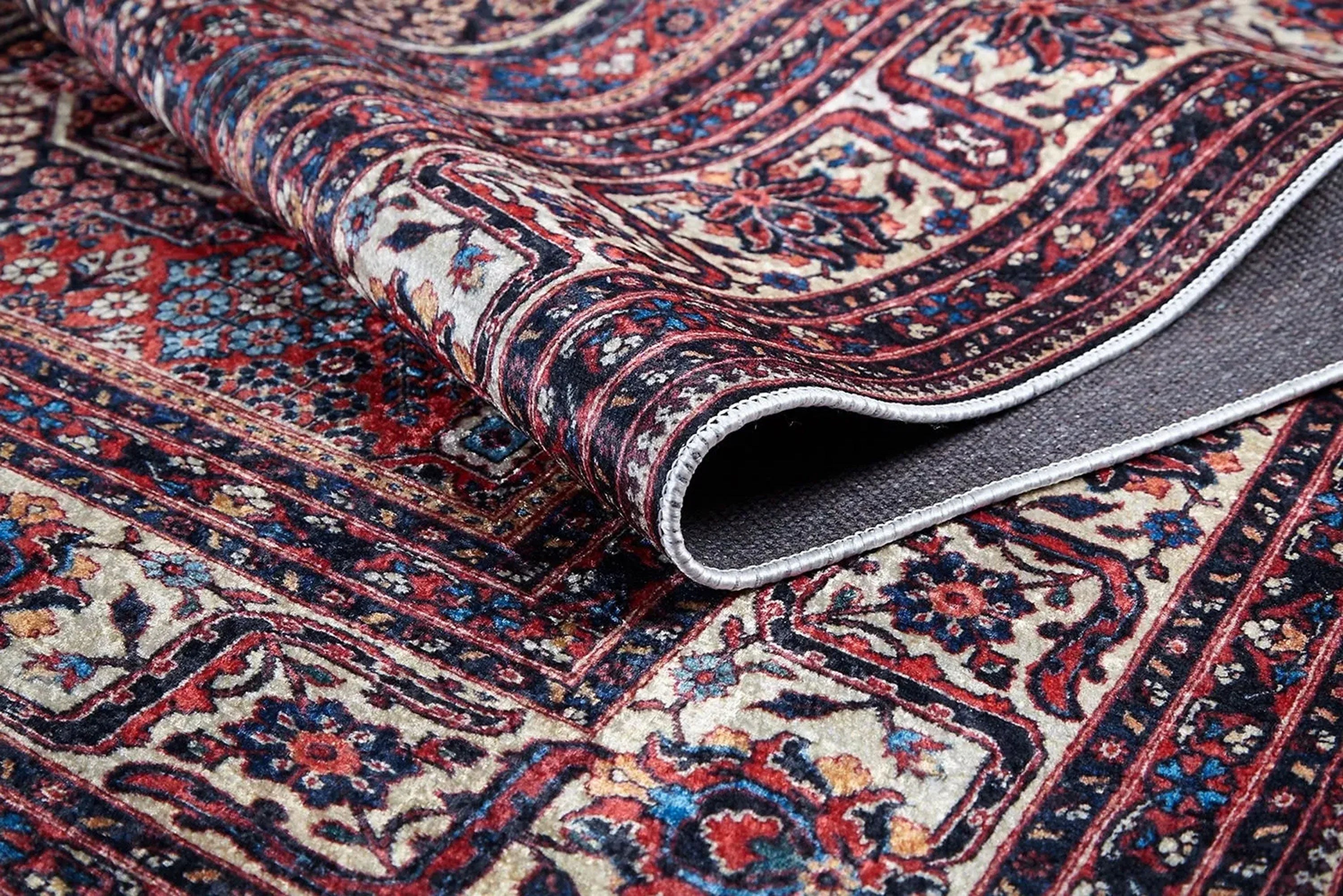 Uşak Tarzı Etnik Kırmızı Bej Halı-Pera Halı