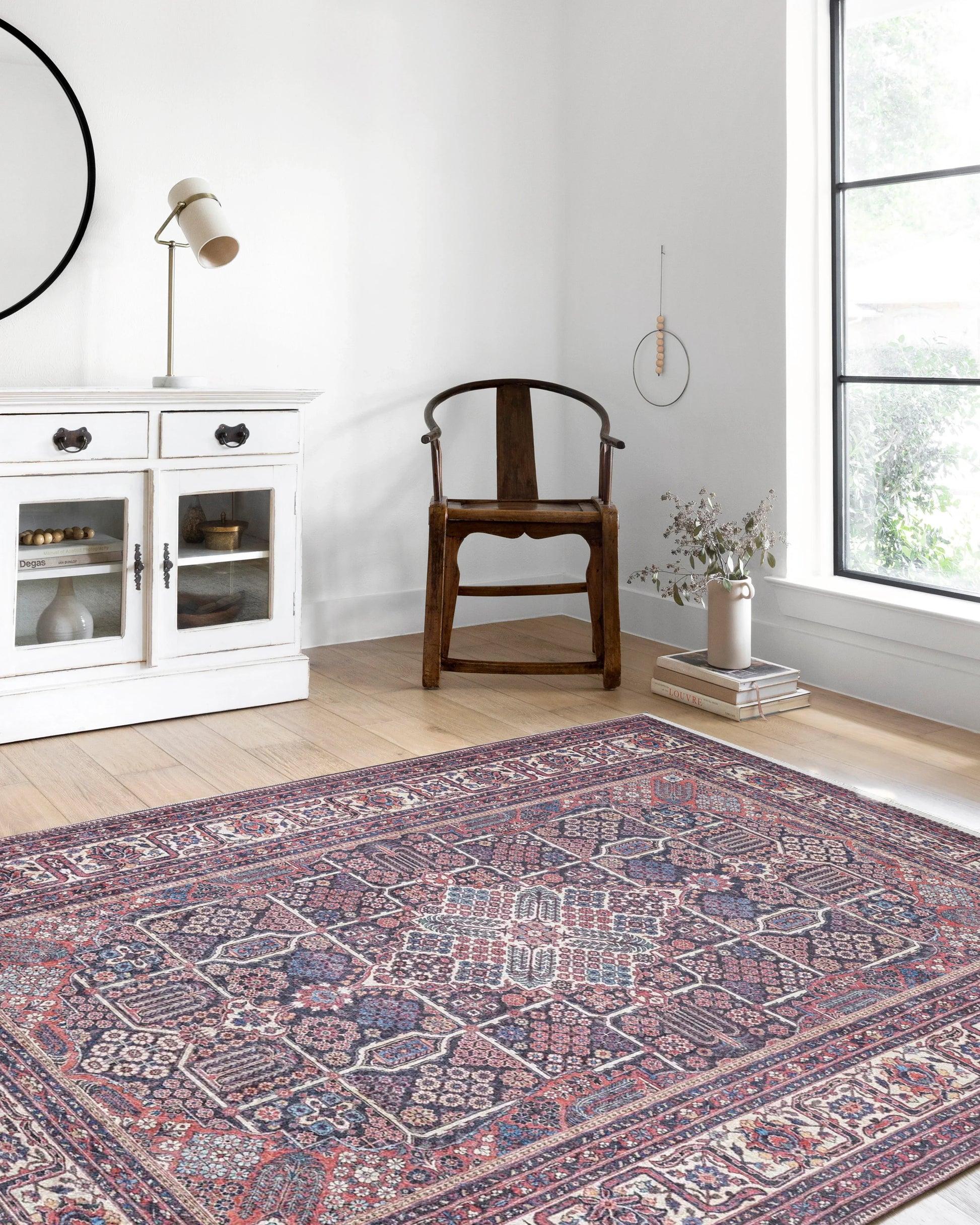 Uşak Tarzı Etnik Kırmızı Bej Halı-Pera Halı