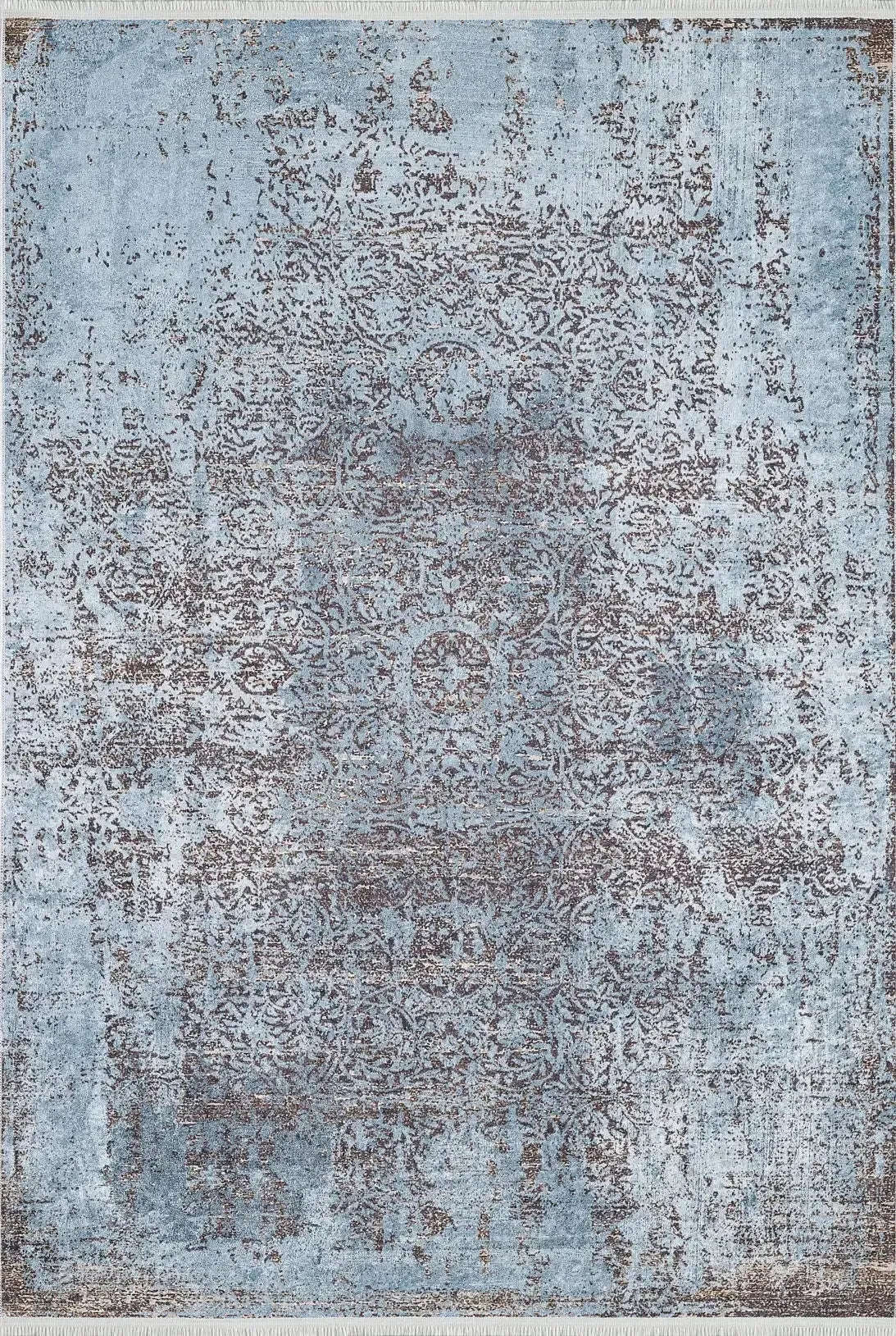 Vintage Efektli Mavi Otantik Halı - OUTLET - 1605OU