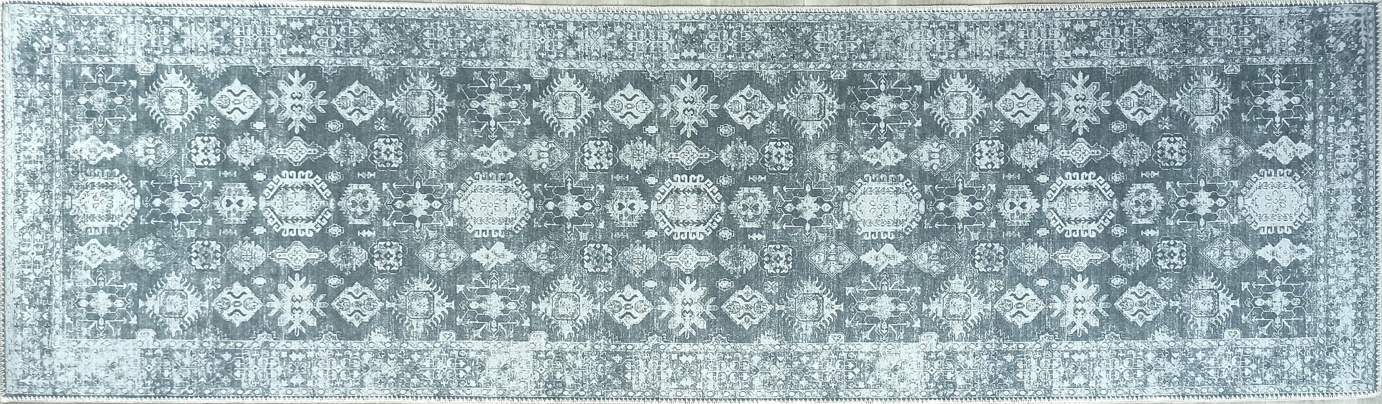 Vintage Eskitme Gri Halı-Pera Halı