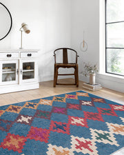 Vintage Mavi Kilim Halı-Pera Halı