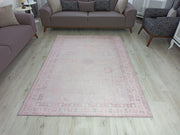 Rot-blauer Vintage-Teppich mit Medaillonmuster