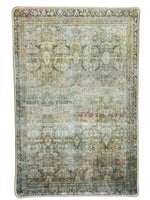 Zeytin Yeşili ve Koyu Yosun Renkli Vintage Halı-Pera Halı