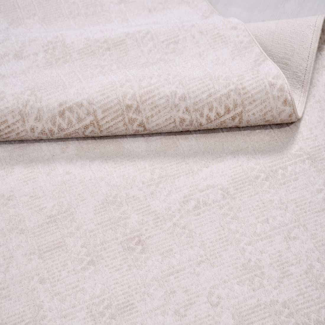 Bej ve Krem Tonlu Modern Bohem Etnik Halı