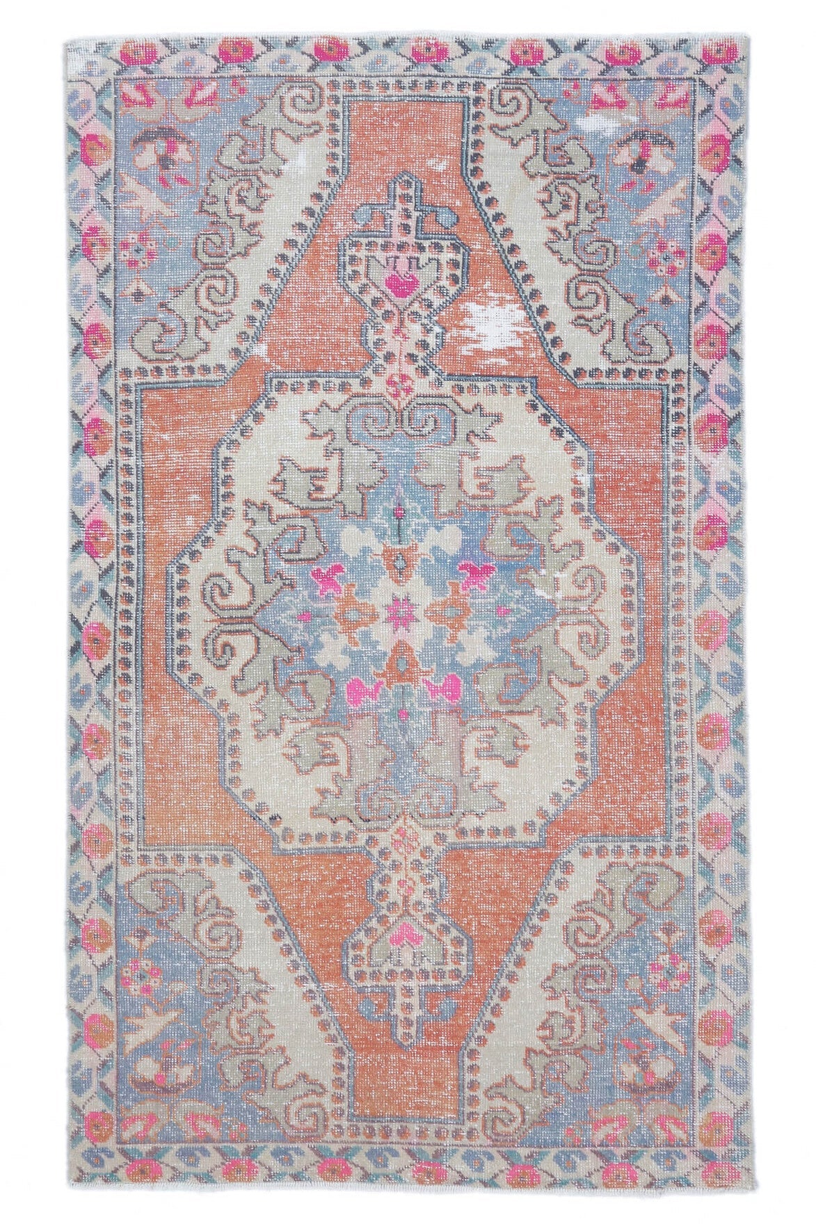 Vibrant Oriental Anatolian Vintage Rug