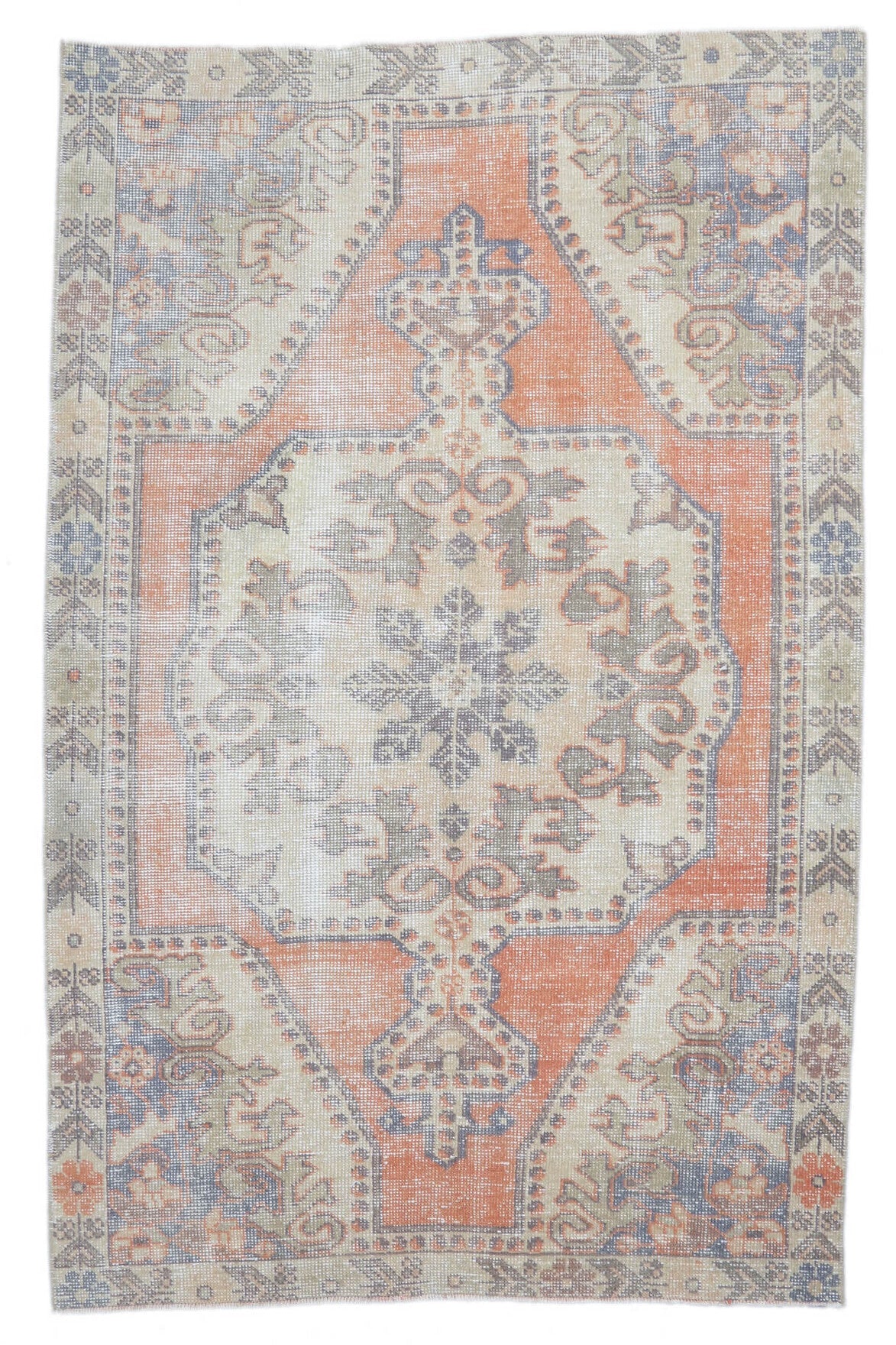 Aliza - Oriental Medallion Oushak Vintage Rug