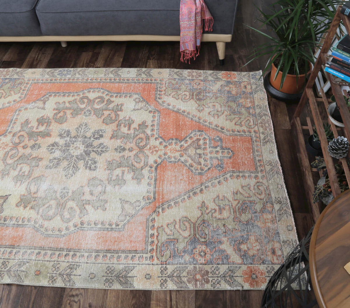Aliza - Oriental Medallion Oushak Vintage Rug