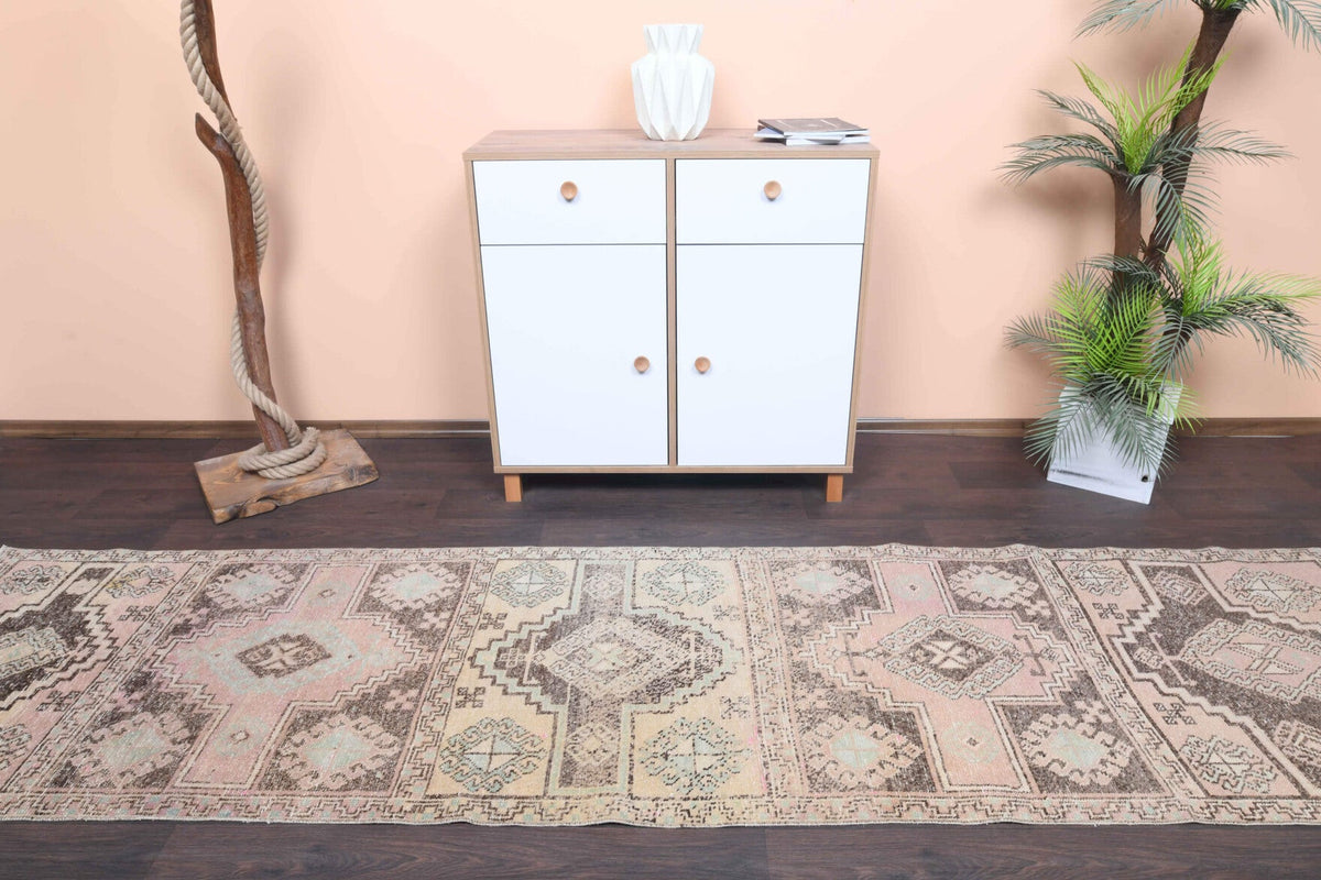 Tek parça el dokuma vintage yolluk 83x337 cm (2,8 m²) – Pera Halı