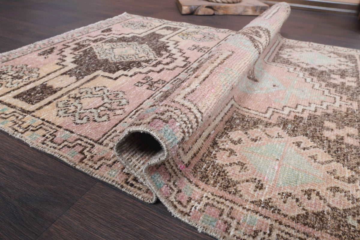 2,8 m² el dokuma vintage yolluk – Anadolu, 1950'ler