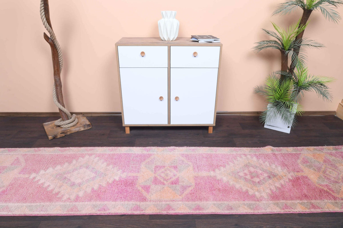 Tek parça el dokuma vintage yolluk 80x365 cm (2,92 m²) – Pera Halı
