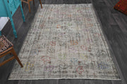 1950'lerden Anadolu kökenli özel tasarım desenli el dokuma vintage halı, 171x291 cm