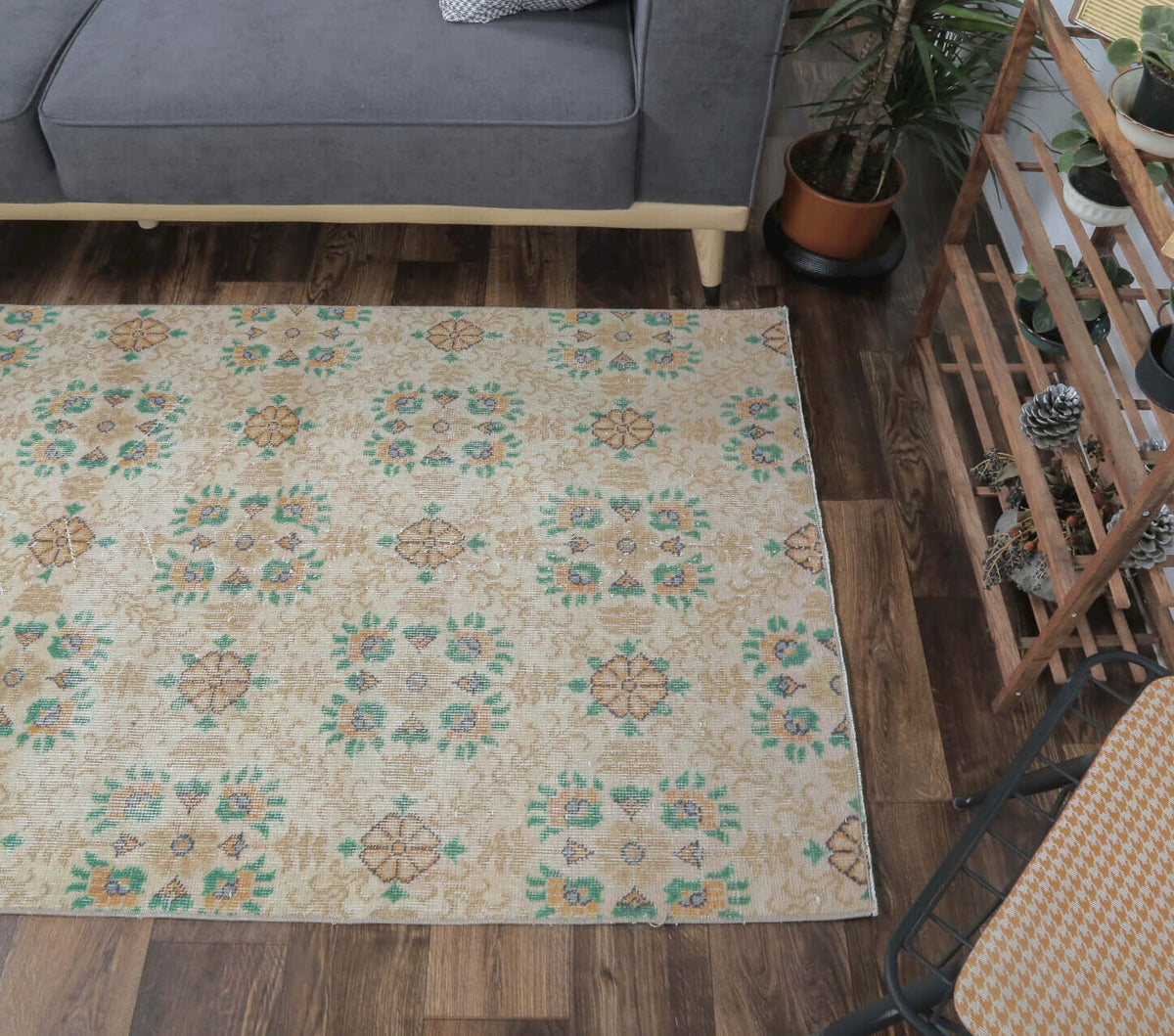 Besime - Small Floral Anatolian Rug