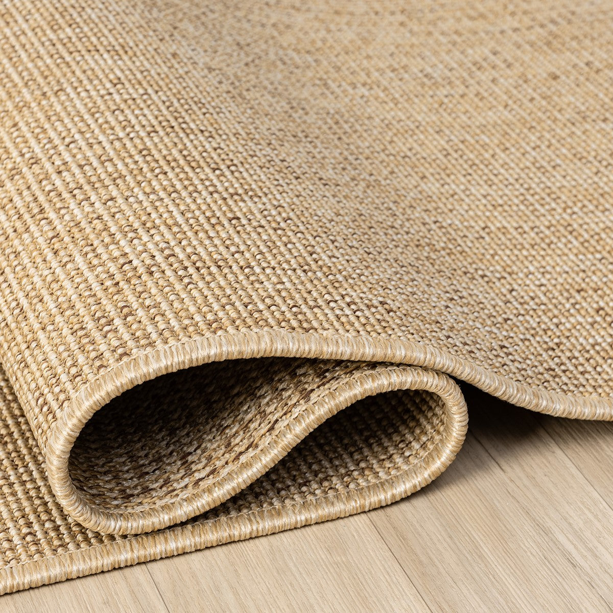 Düz Bej Kahve Hasır Modern Halı