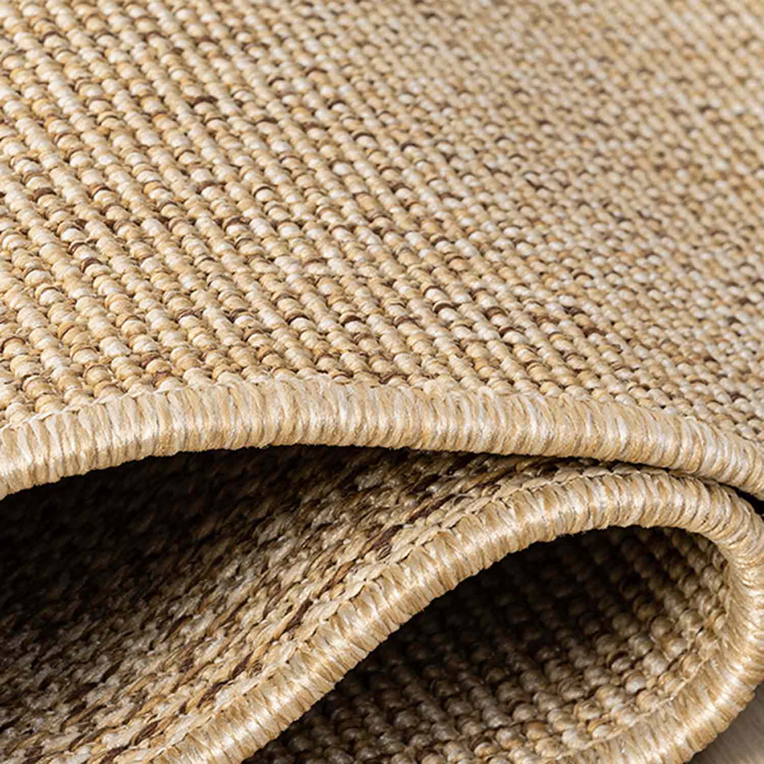 Düz Bej Kahve Hasır Modern Halı