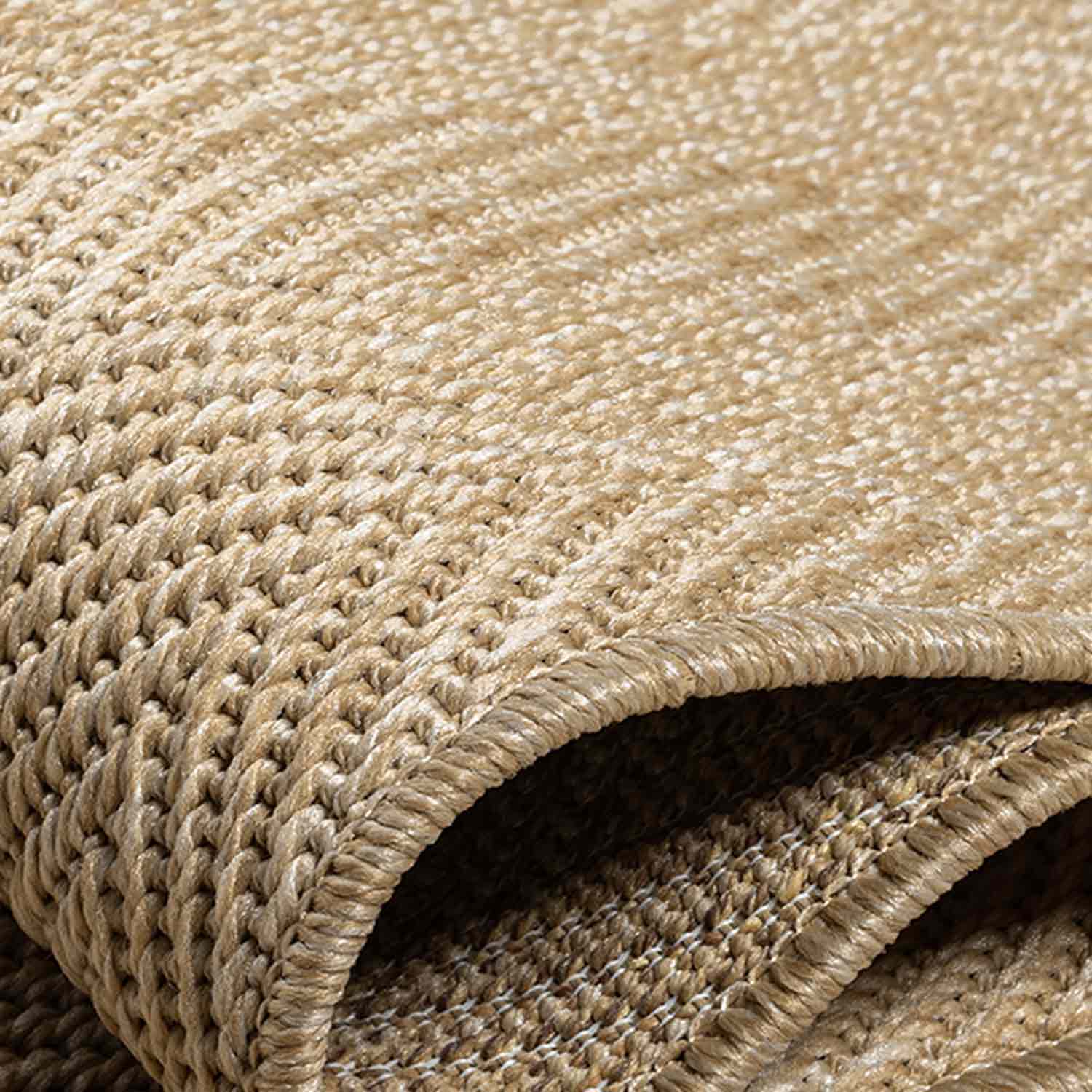 Düz Bej Kılçık Desenli Modern Halı