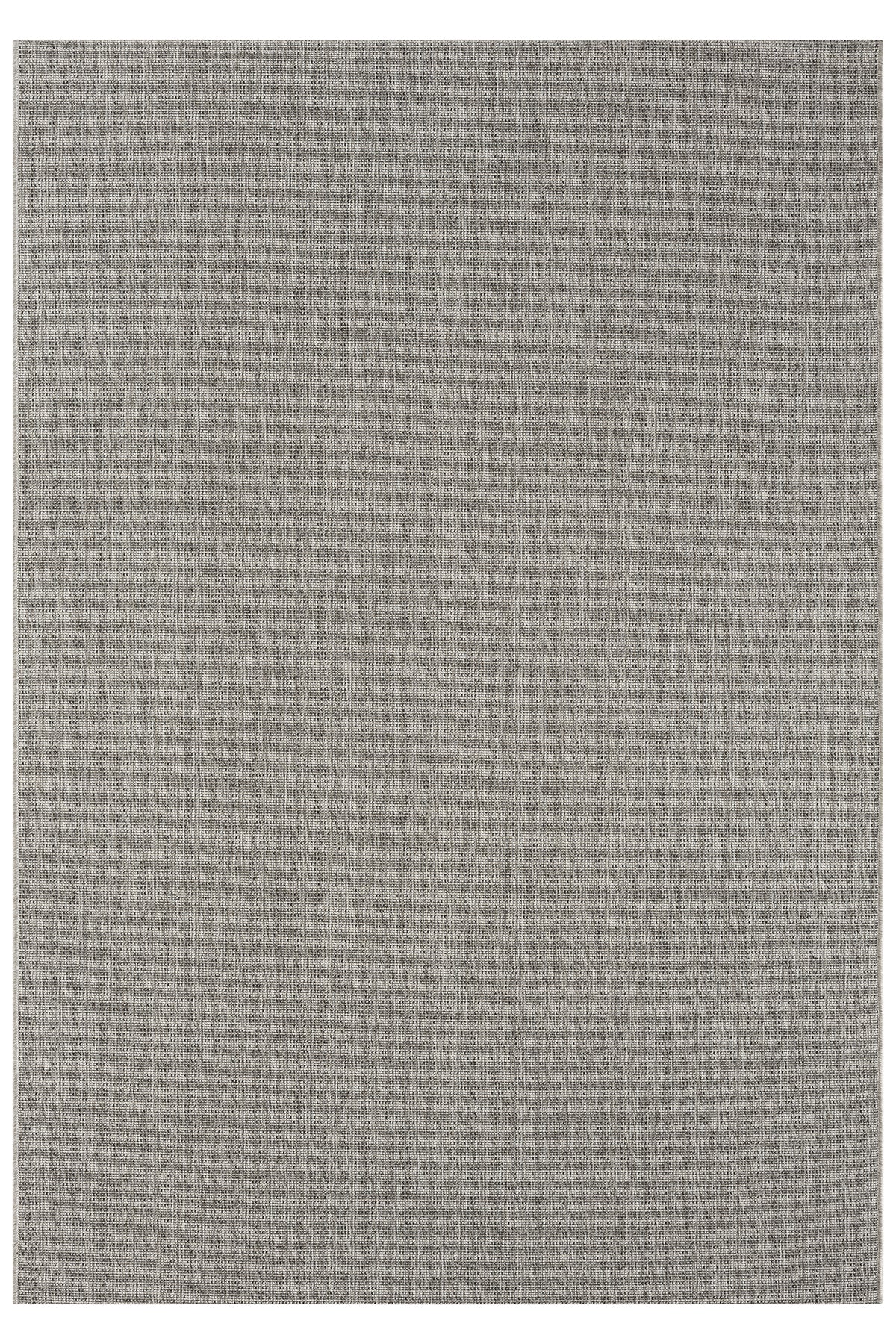 Gri Dokuma Görünümlü Modern Halı