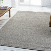 Gri Dokuma Görünümlü Modern Halı