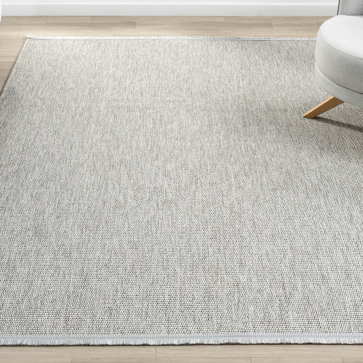 Açık Gri Kalın Dokuma Modern Halı