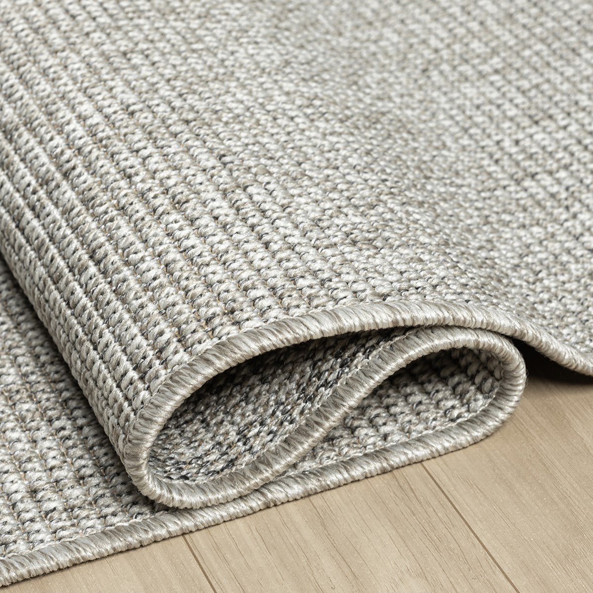 Açık Gri Kalın Dokuma Modern Halı