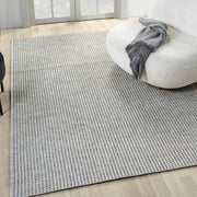 Düz Açık Gri Hasır Dokulu Modern Halı