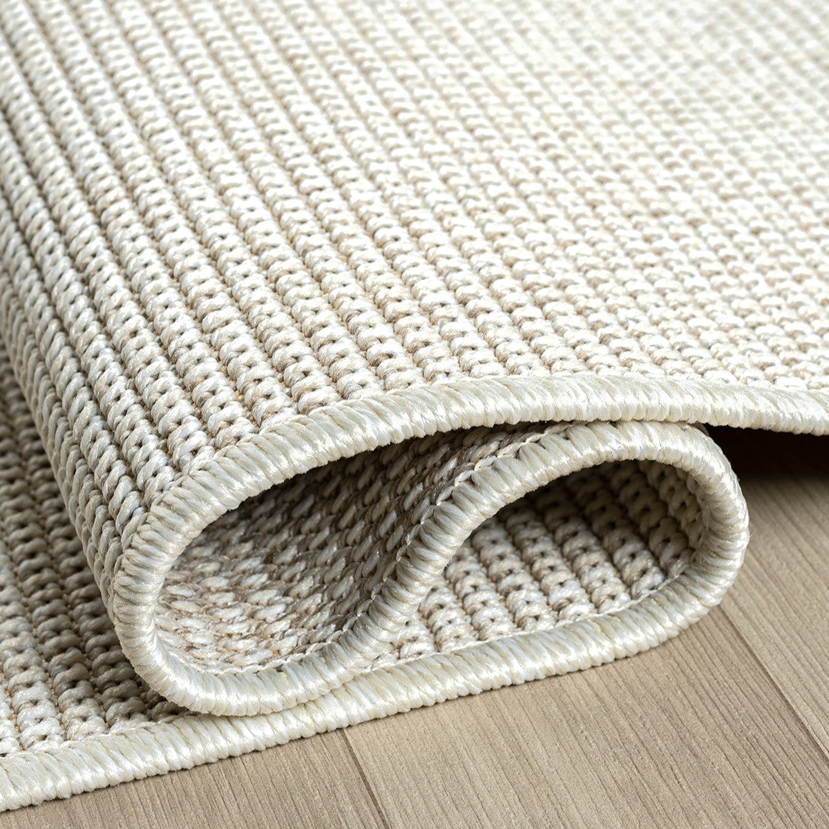 Krem Beyaz Kalın Dokuma Modern Halı