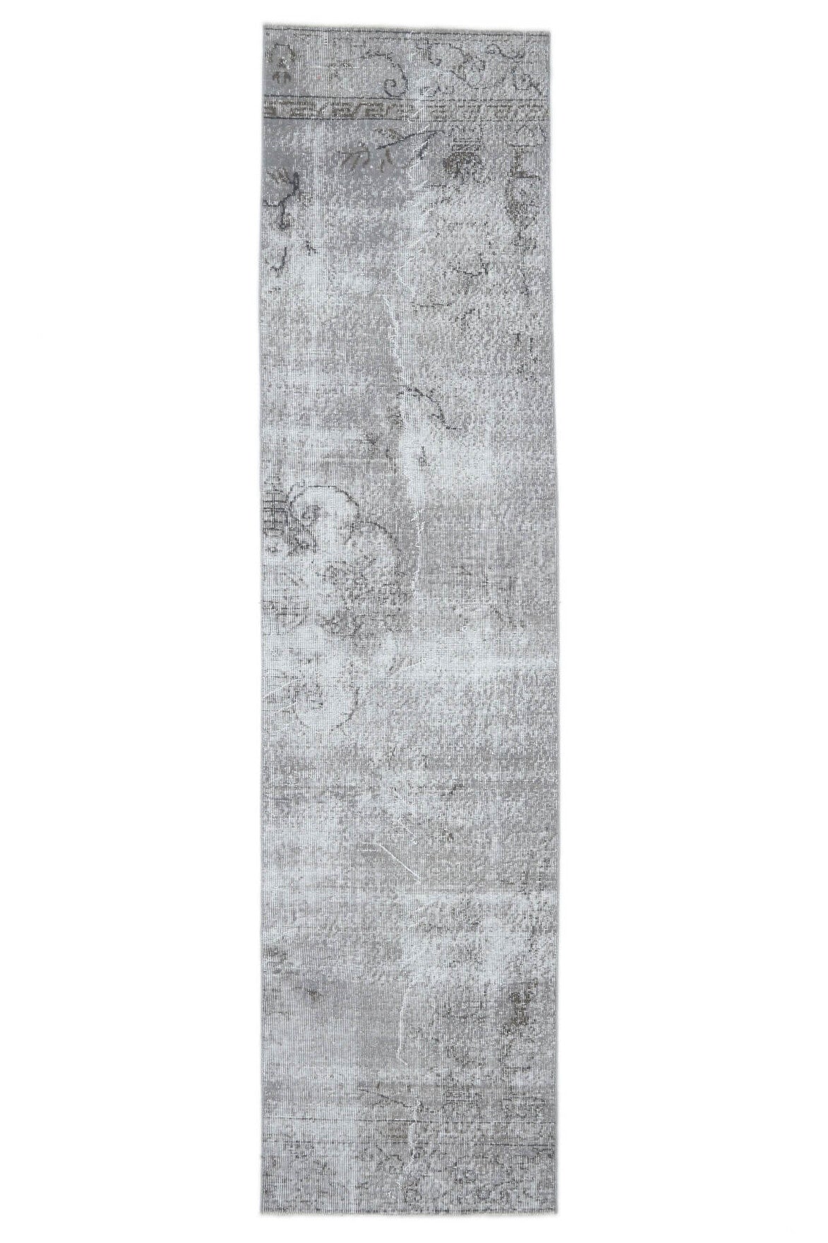 Eren - Gray Floral Vintage Oushak Runner