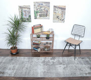 El yapımı vintage yolluk 76x315 cm çiçek desenli desenli yün - detay görünümü