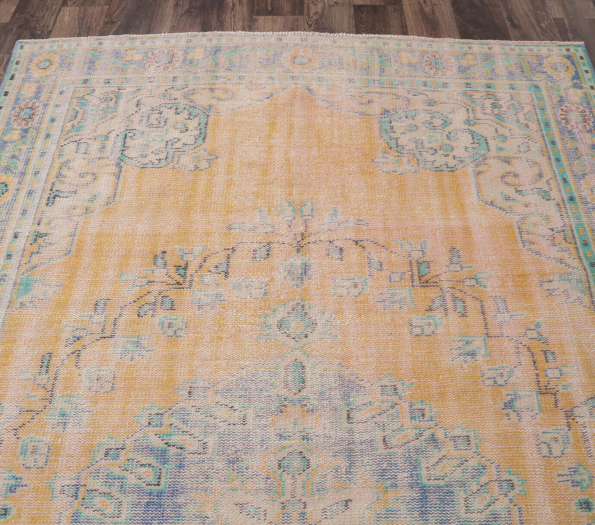 Erin - Faded Orange Vintage Area Anatolian Rug