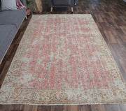 1960'lardan Anadolu kökenli çiçek desenli el dokuma vintage halı, 180x283 cm