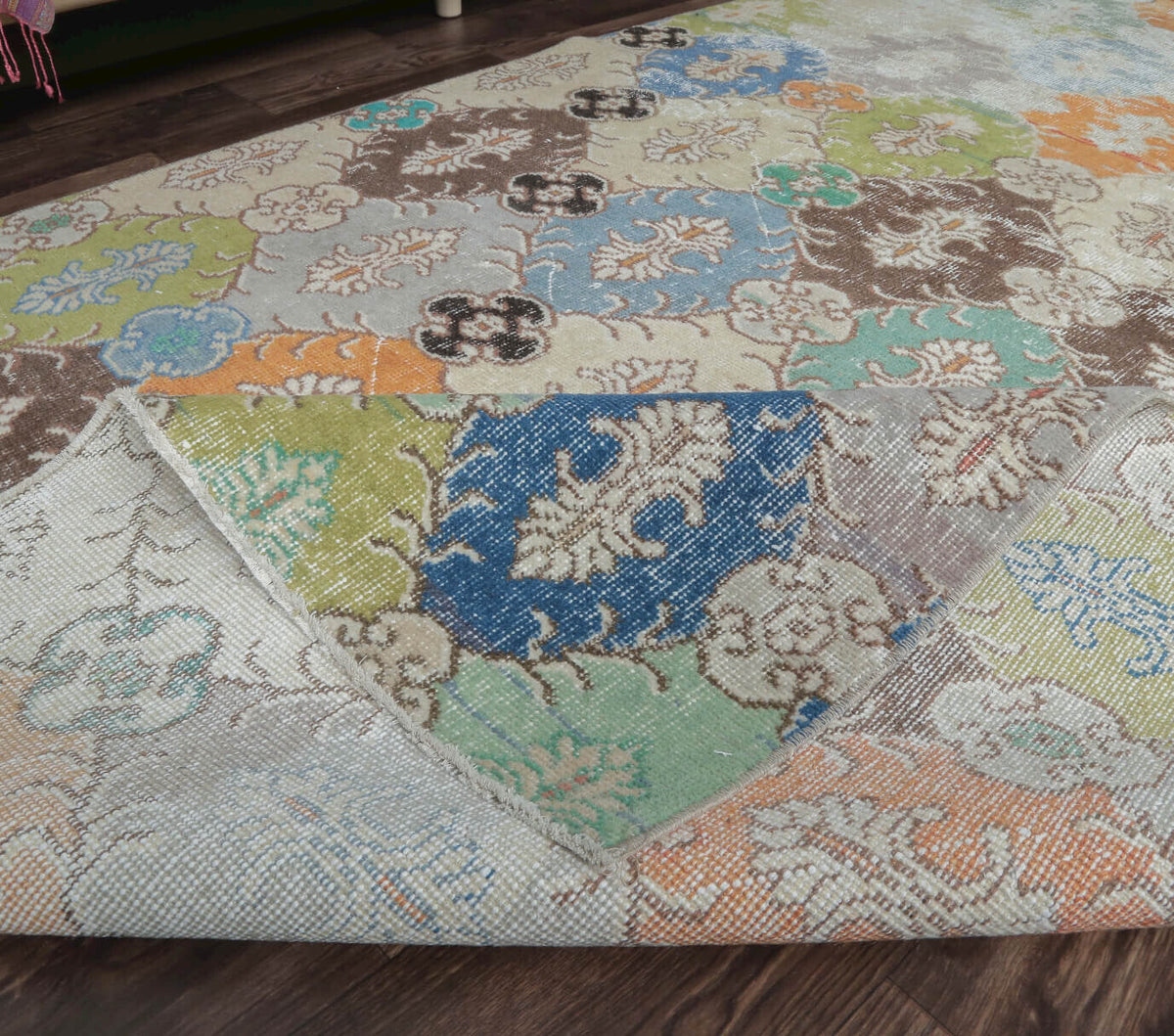 Estella - Colorful Damask Vintage Hereke Rug