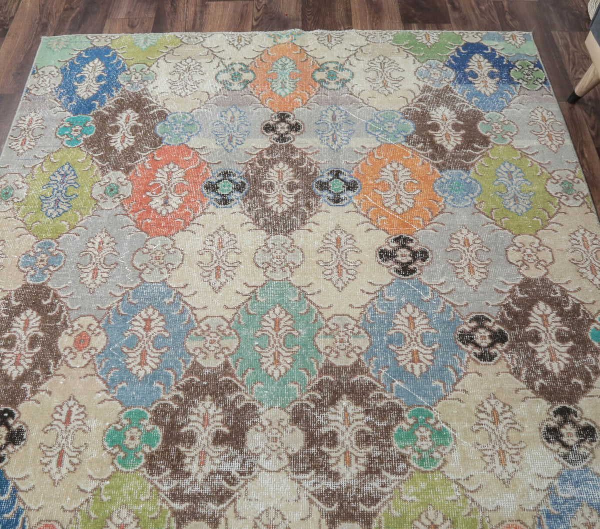 Estella - Colorful Damask Vintage Hereke Rug