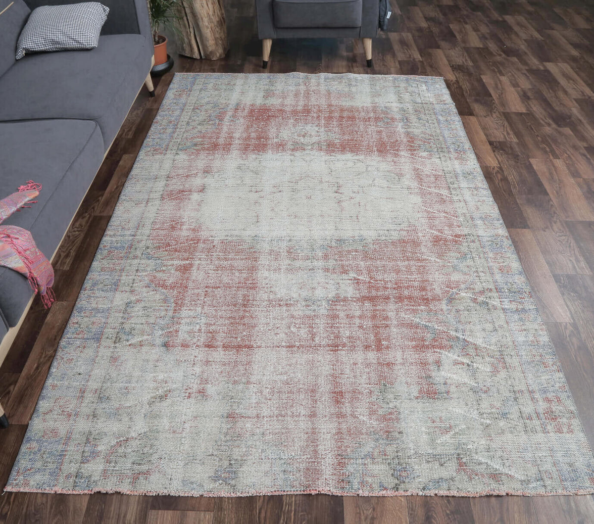 Estelle - Faded Red Oriental Area Anatolian Rug