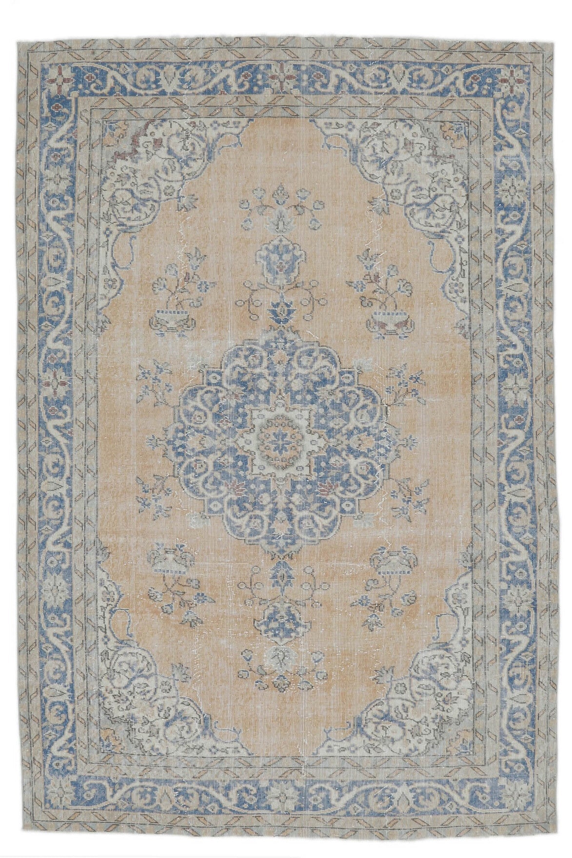 Feride - Turkish Oushak Oriental Orange Area Rug
