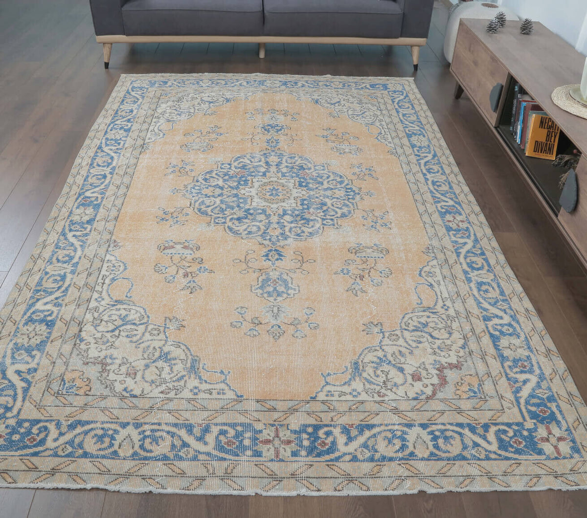 Feride - Turkish Oushak Oriental Orange Area Rug