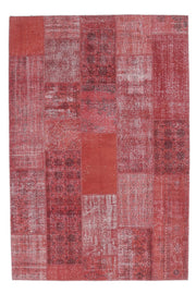 Genevieve - Patchwork Vintage Red Rug