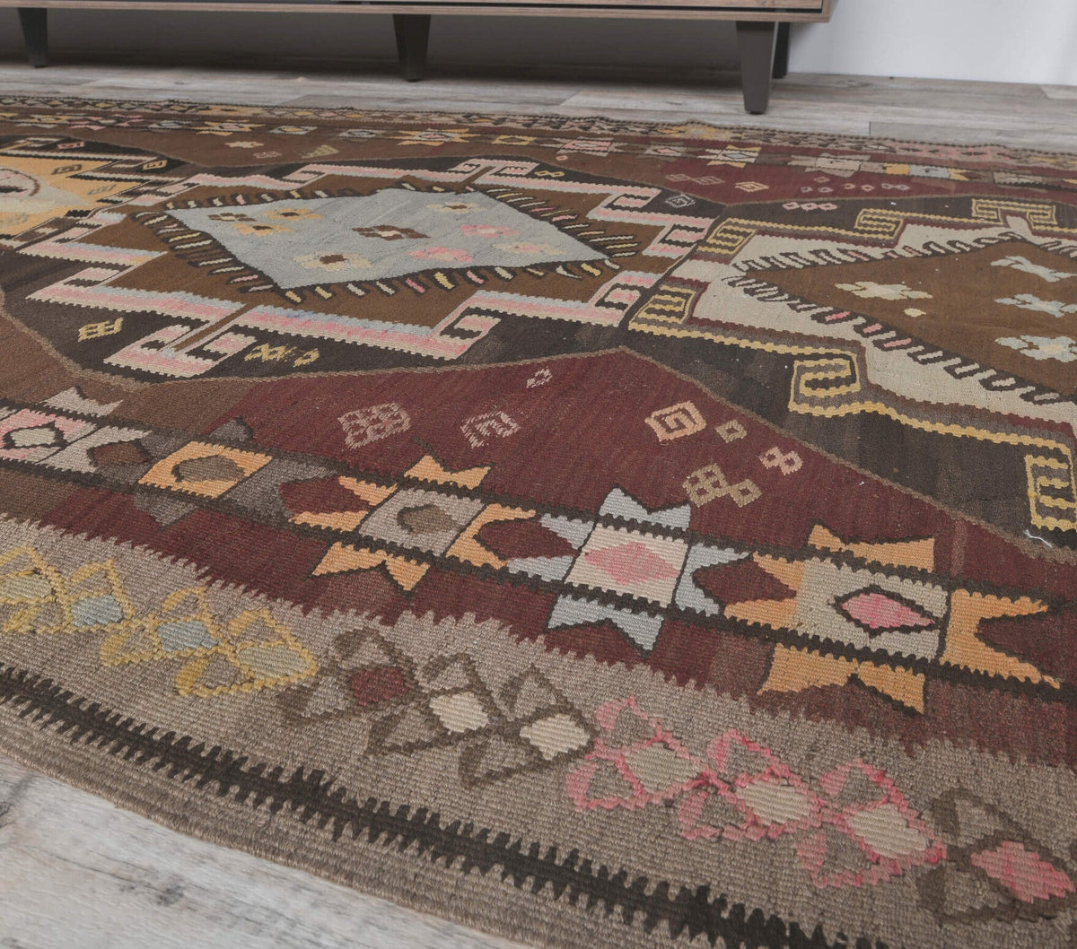Gracelynn - Wide Runner Vintage Kilim Rug