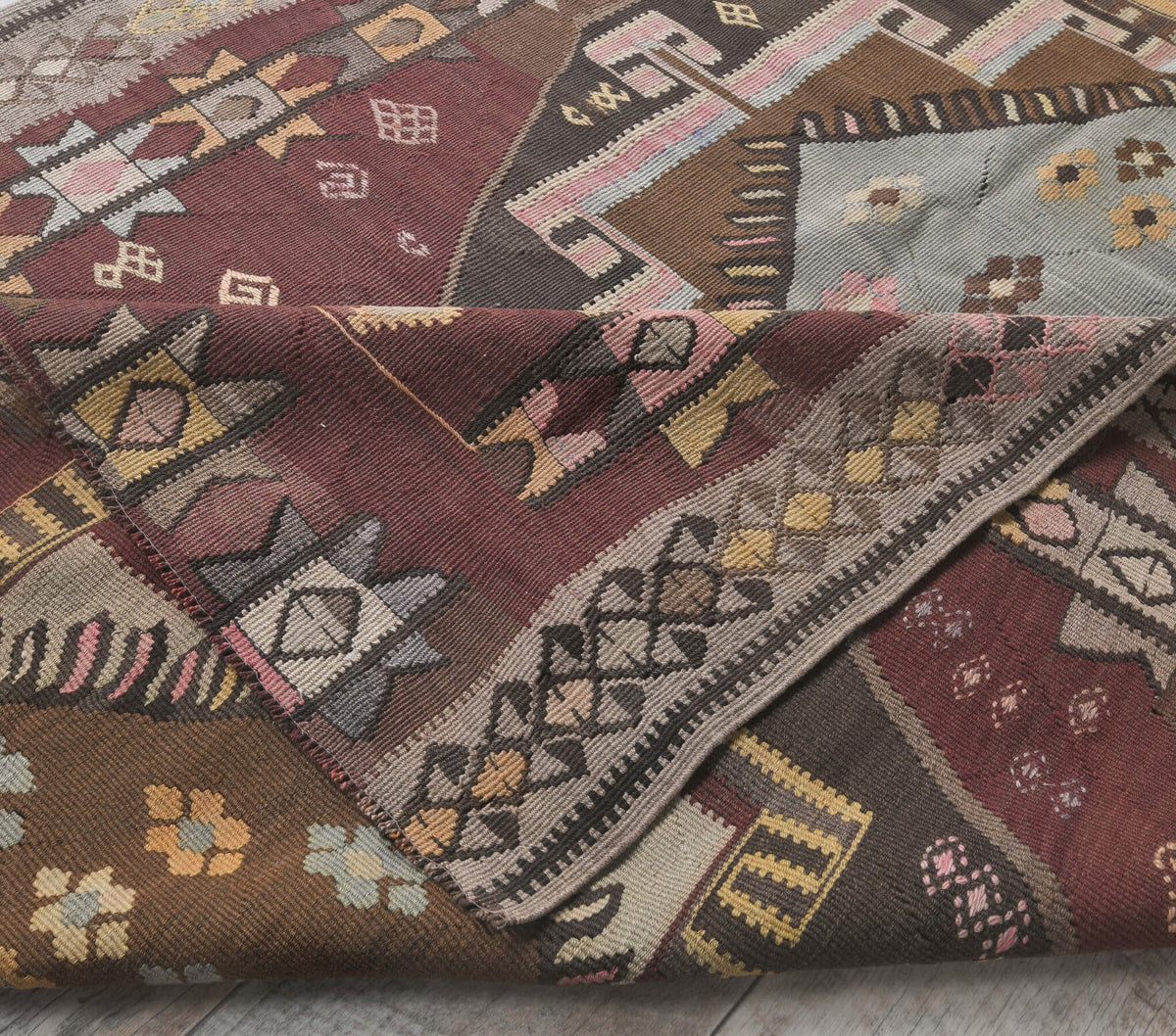 Gracelynn - Wide Runner Vintage Kilim Rug