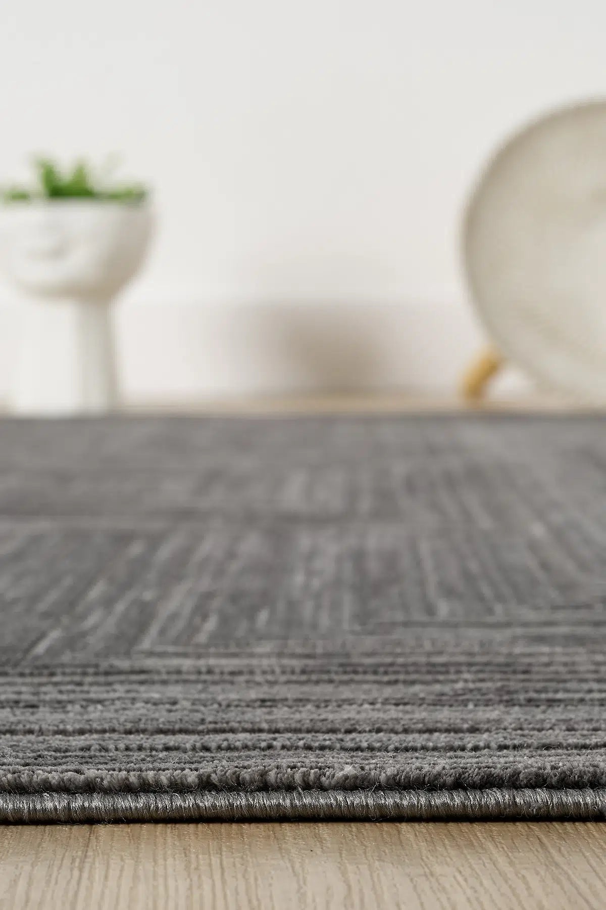 Antrasit Soyut Çizgisel Dokulu Modern Halı 902AG – salon, oturma odası ve yatak odası için antrasit halı